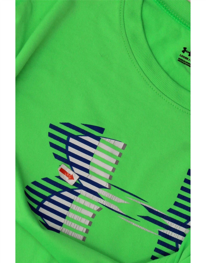 UNDER ARMOUR Băieți Heat Gear Tricou grafic Top 13-14 ani XL Verde