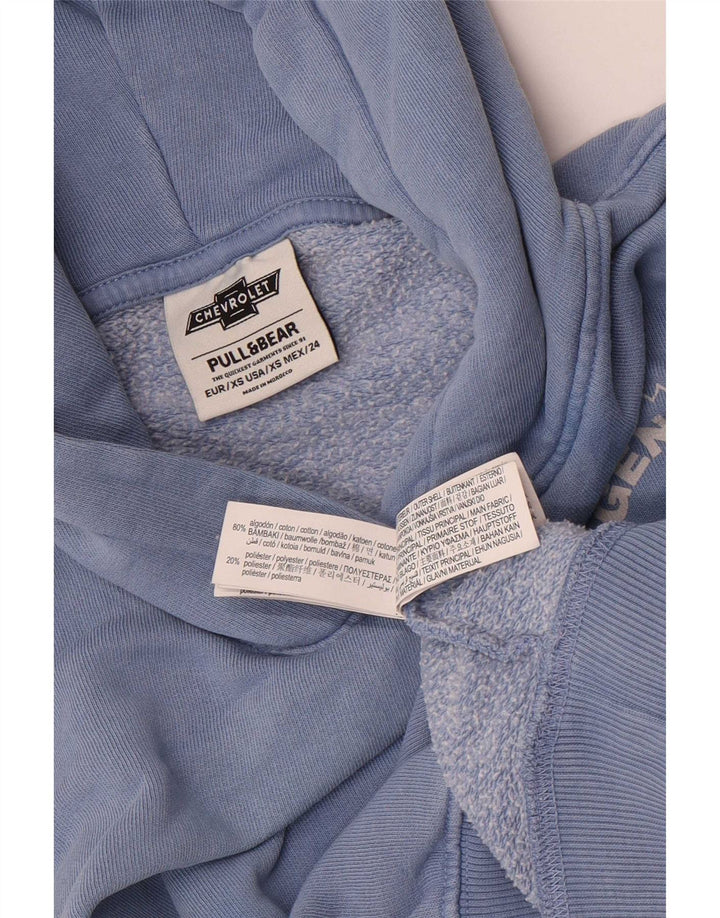 Pull & Bear Pull & Bear Pulover Oversized Hoodie pentru femei UK 6 XS Bumbac albastru