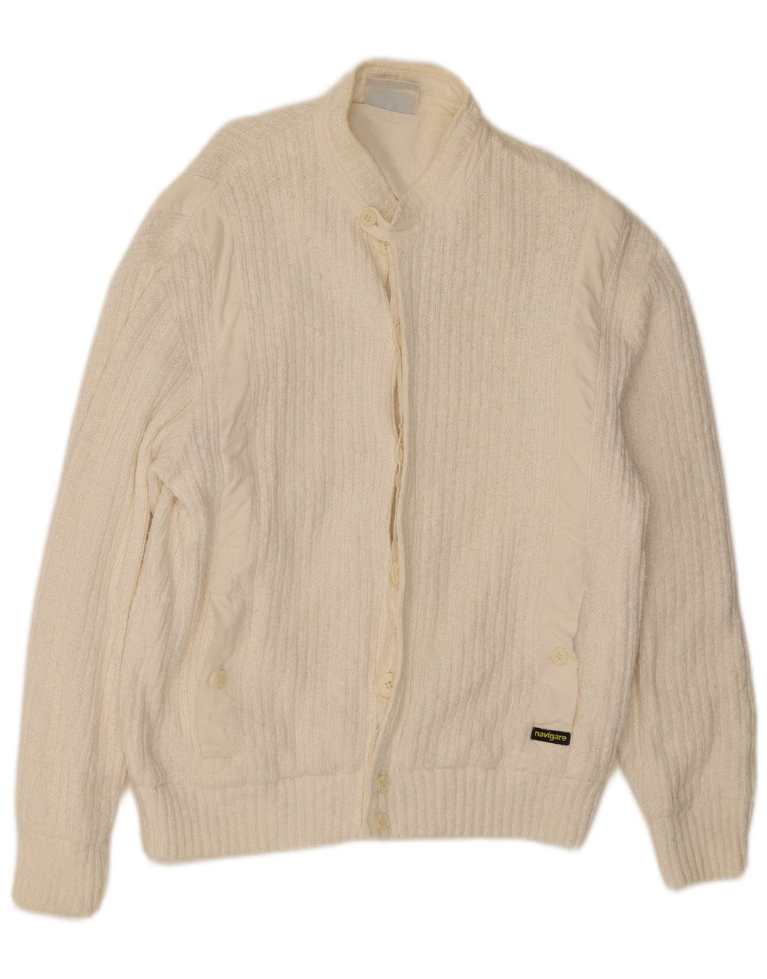 Pulover cardigan pentru bărbați Navigare IT 50/52 Medium White