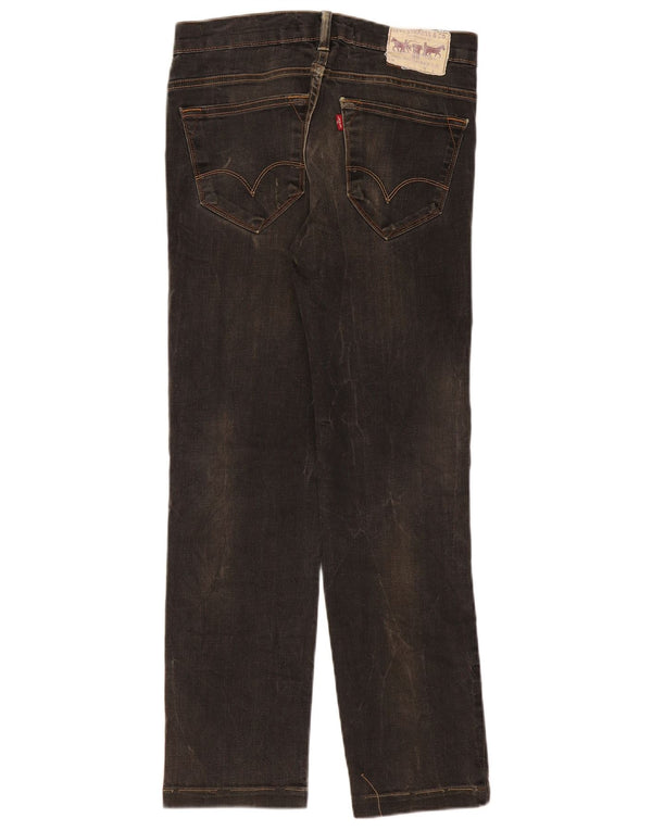 Levi's Womens 519 Slim Jeans W32 L28 Black Cotton