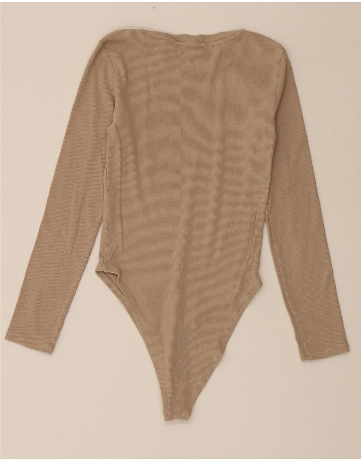 ZARA Womens Jumpsuit UK 12 Medium Beige Cotton Vintage Zara and Second-Hand Zara from Messina Hembry 