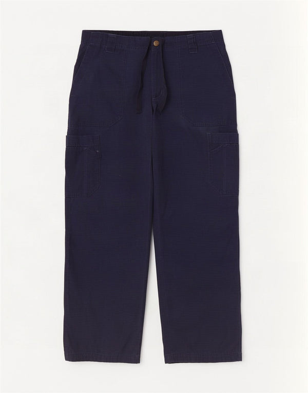 Carhartt Pantaloni Cargo Drepți pentru Femei Mediu L30 L30 Bumbac bleumarin