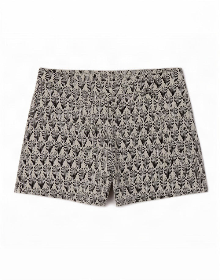 Pantaloni fierbinți cu model abstract pentru femei Zara, mari W30, poliester alb