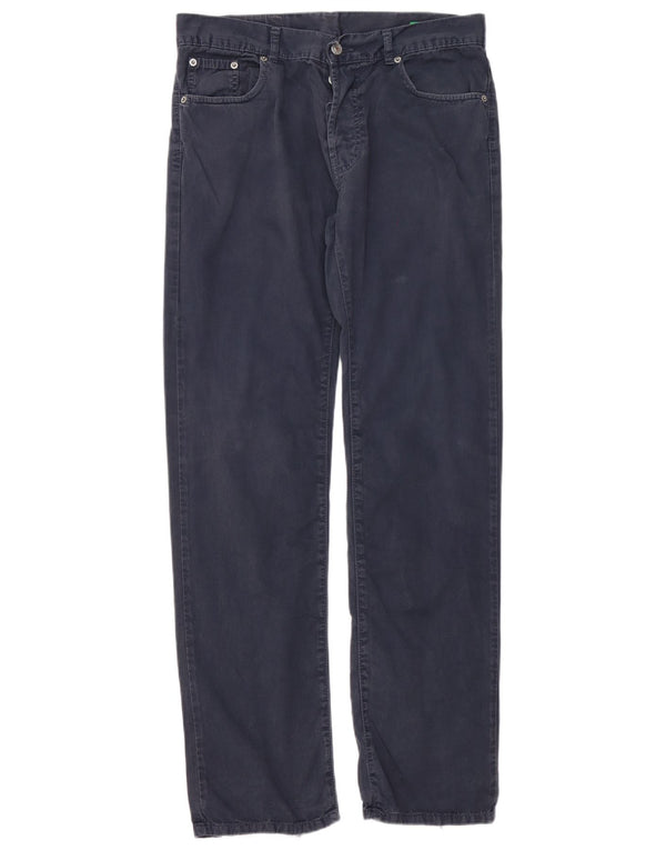 Pantaloni casual drepti pentru bărbați Benetton W34 L32 bleumarin