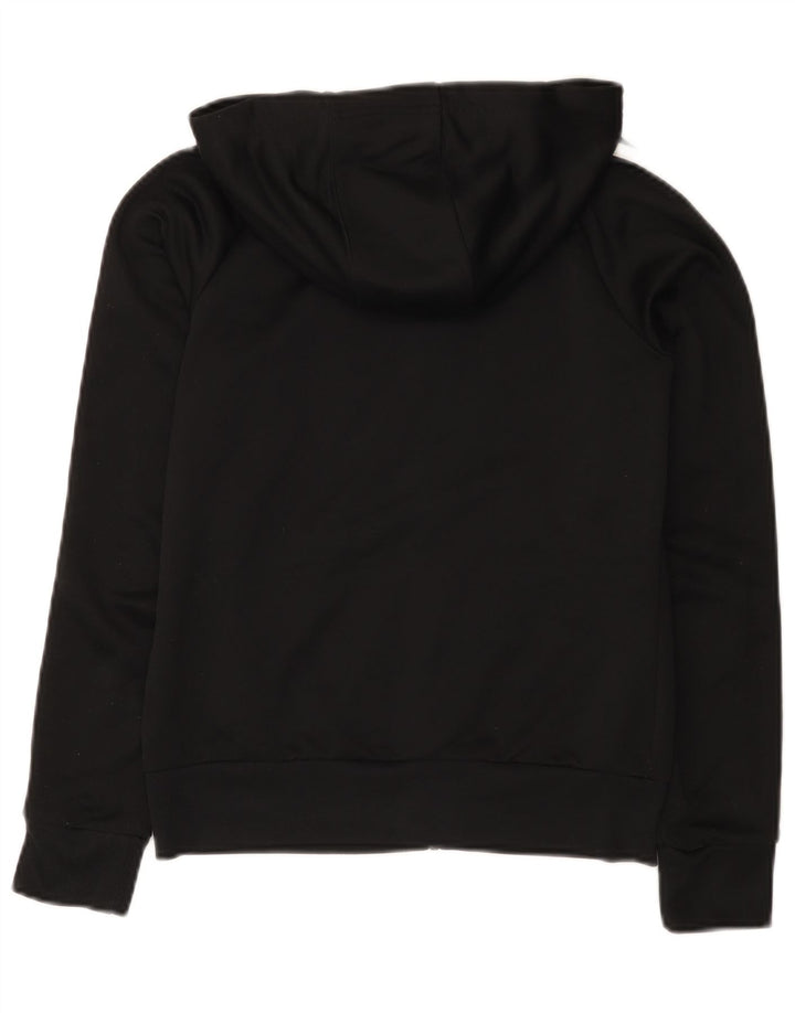 Adidas Boys Zip Hoodie Pulover 11-12 ani poliester negru