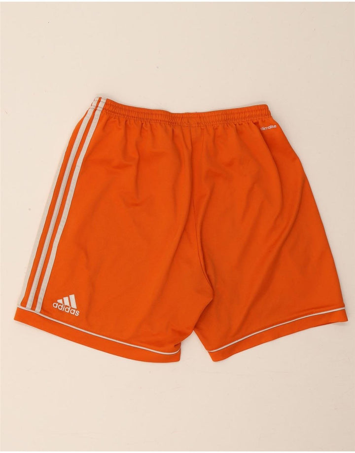 Pantaloni scurți sport adidas Climalite pentru bărbați, poliester portocaliu mare
