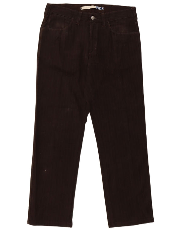 Pantaloni casual drepti Trussardi pentru bărbați IT 50 Large W32 L29 Maro cu dungi