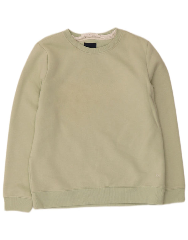 Crew Clothing Hanorac pentru femei Pulover UK 10 Bumbac verde mic