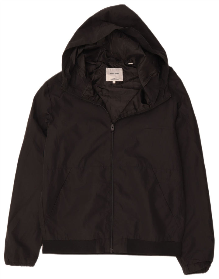 Jack & Jones jachetă bomber cu glugă pentru bărbați UK 40 mare neagră