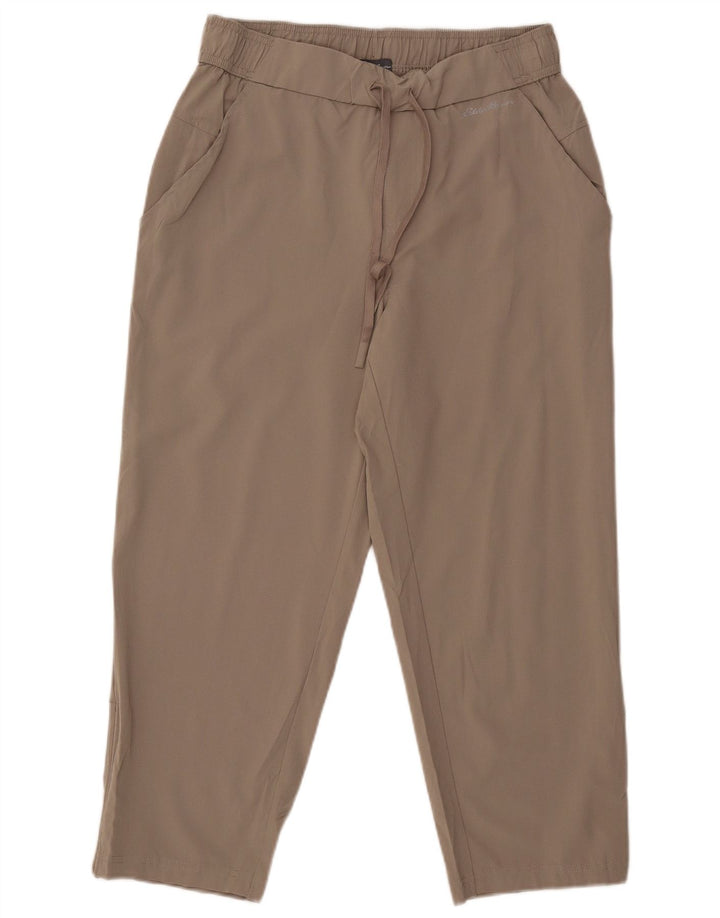Eddie Bauer Womens Tapered Cropped Trousers Medium W30 L24 Grey Polyester