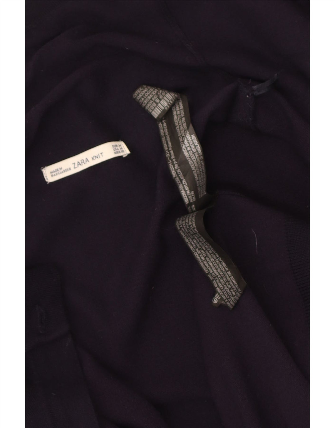 Pulover cardigan deschis pentru femeie Zara UK 12 Medium Bleumarin Viscoză
