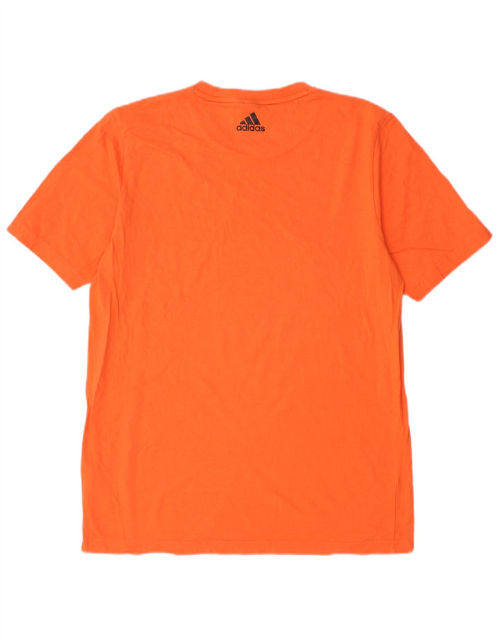 Tricou grafic pentru bărbați Adidas Top mic portocaliu bumbac