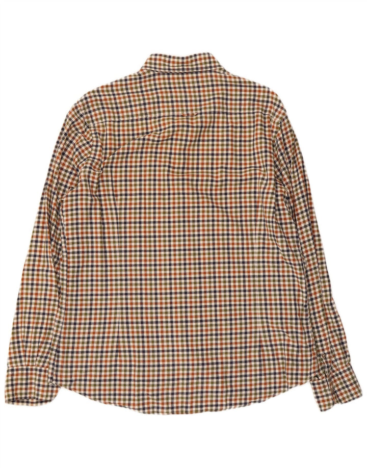 Cămașă Massimo Dutti pentru bărbați, bumbac cu carouri mari, multicolore