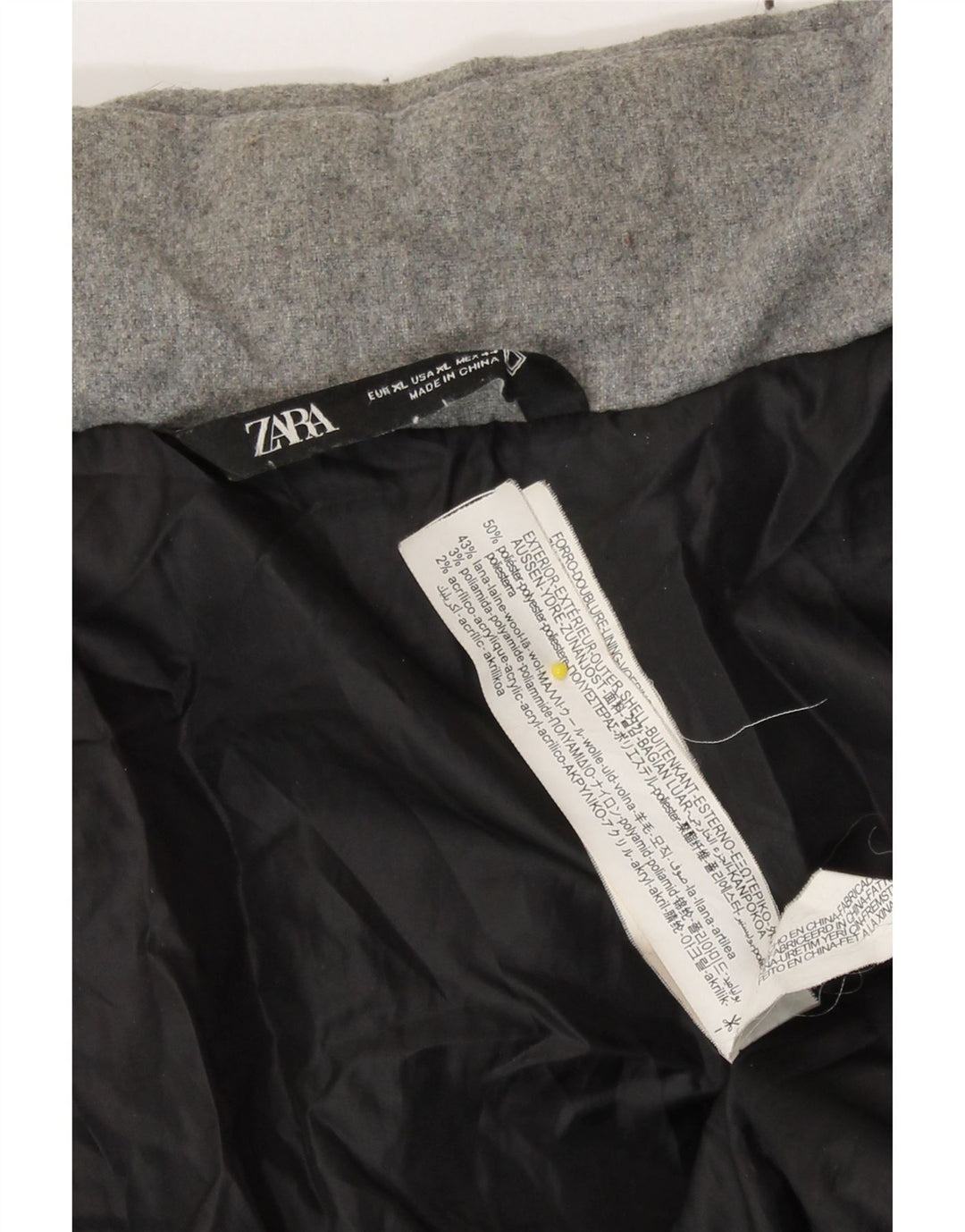 Jachetă căptușită pentru bărbați Zara UK 42 XL Poliester gri