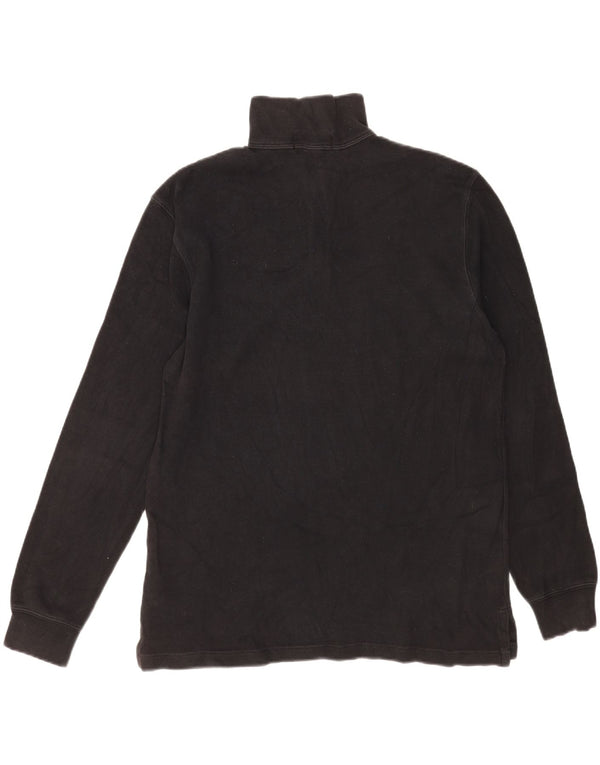 Polo Ralph Lauren Top cu fermoar cu mânecă lungă, negru mediu