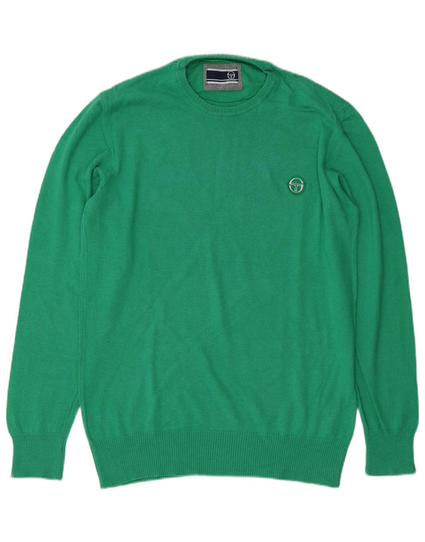 Sergio Tacchini Pulover pentru bărbați cu gât crew pulover XL bumbac verde