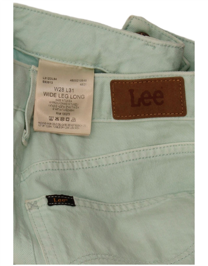 Blugi Lee pentru femei cu picioare largi W28 L29 bumbac verde