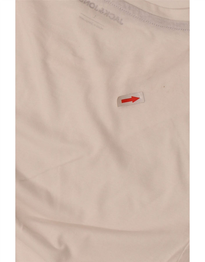 Tricou Jack & Jones pentru bărbați Top mare din bumbac alb