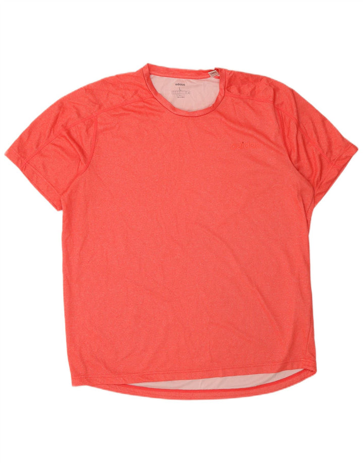Tricou Adidas Climalite pentru bărbați Top mare poliester roșu