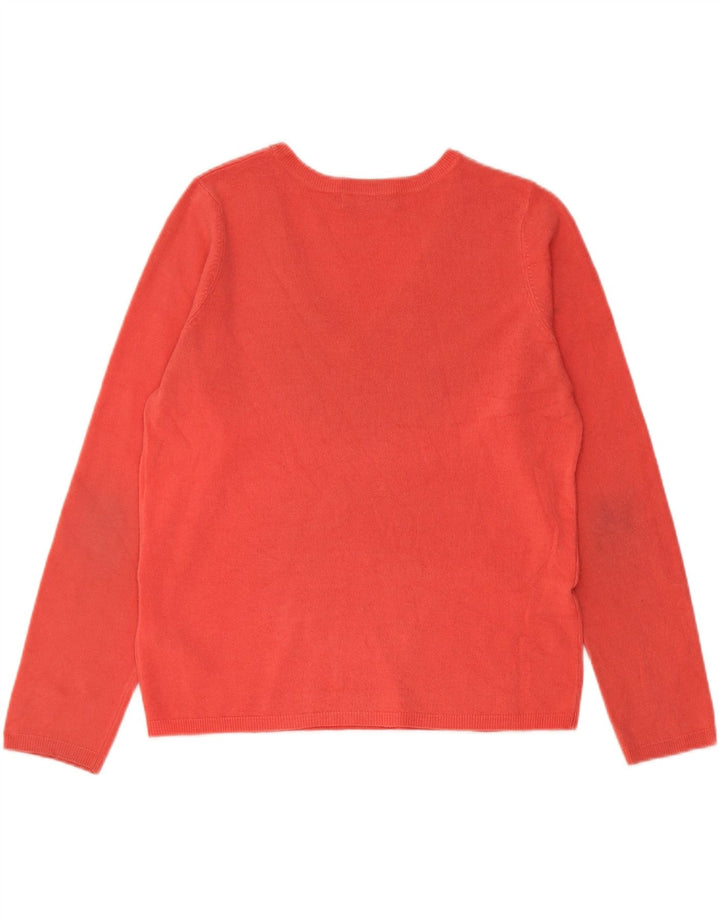 Pulover pentru femei Marks & Spencer cu decolteu în V UK 12 Medium Red Acrilic