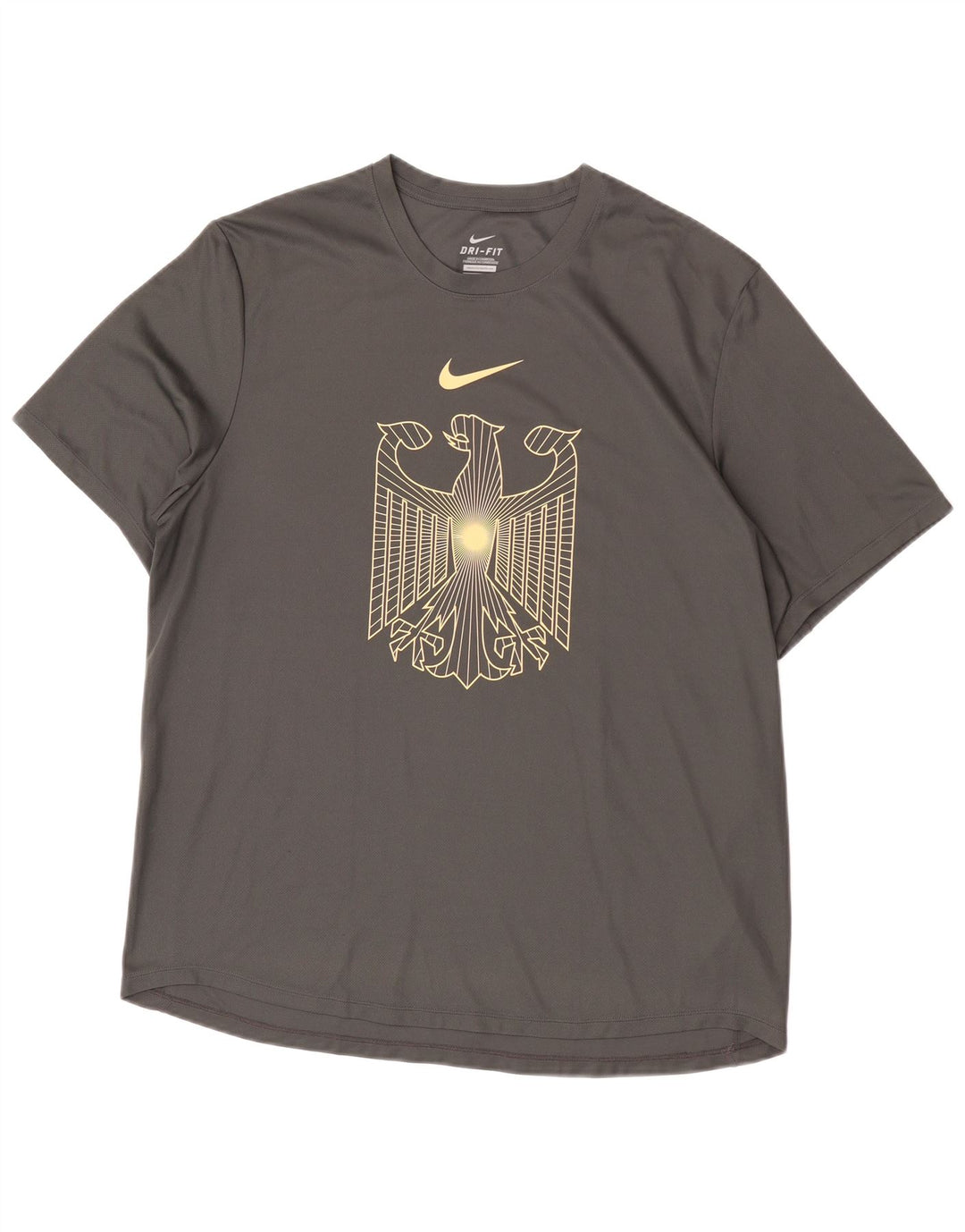 Tricou grafic Nike Dri Fit pentru bărbați Top mare din poliester gri