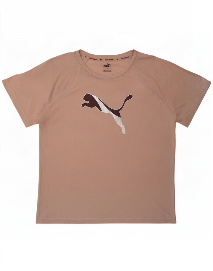 Tricou grafic supradimensionat Puma pentru femei Top UK 10 Small Pink Poliester
