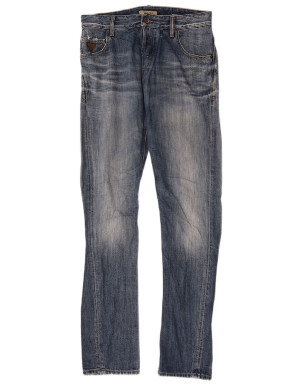 Blugi slim pentru bărbați Guess W30 L34 Bumbac albastru