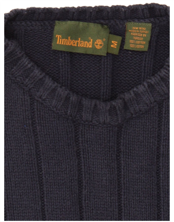 Pulover pentru bărbați Timberland cu gât crew, bumbac mediu albastru bleumarin
