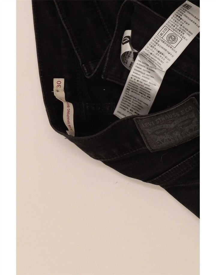 Levi's Womens 315 Bootcut Jeans W30 L32 Black Cotton