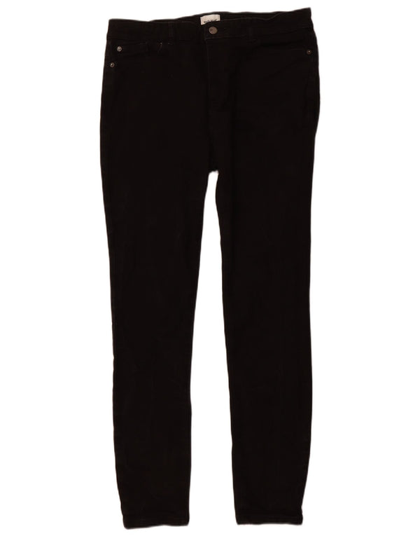 WHITE STUFF Blugi skinny pentru femei cu talie înaltă UK 14 Large W32 L29 Black