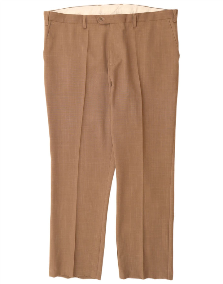COTTON TRADERS Pantaloni de costum pentru bărbați L42 L31 Bej Poliester