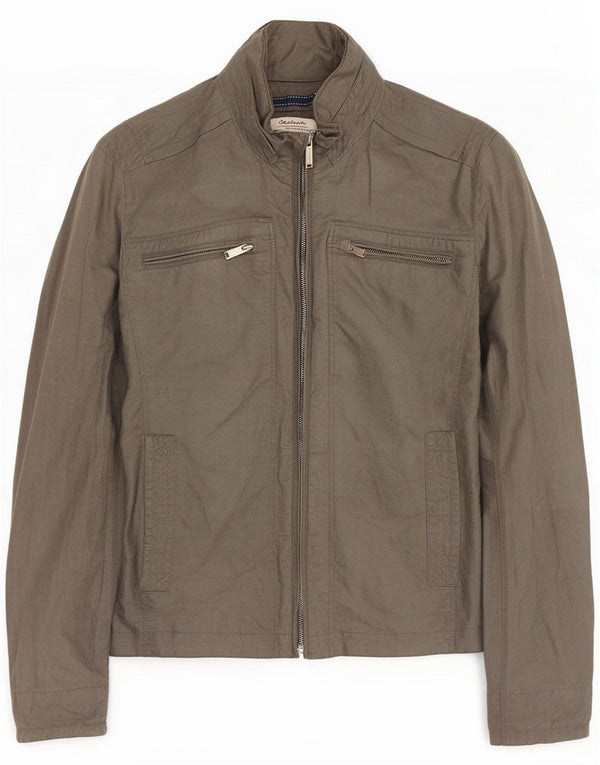 Fordocks Mens Hooded Utility Jacket UK 40 Large Gri Linen