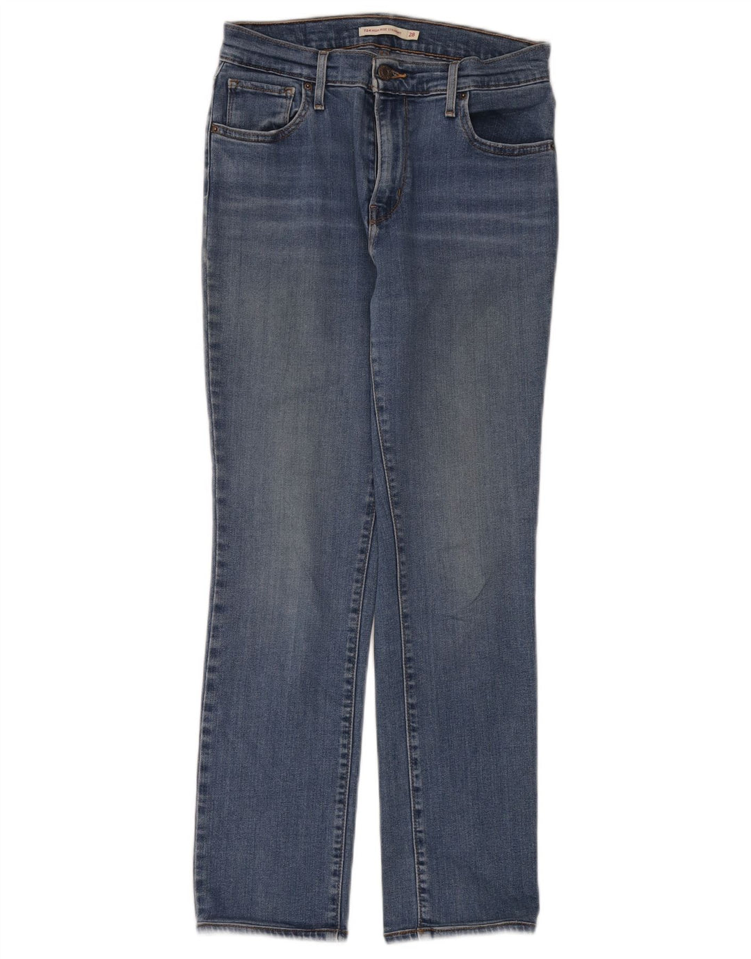 Blugi drepti cu talie mare Levi's 724 pentru femei W28 L28 albastru