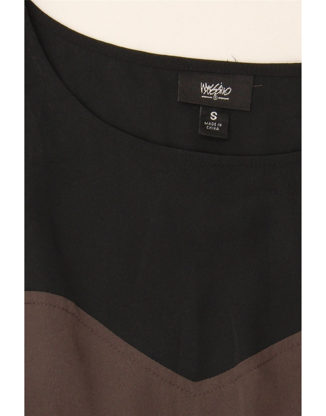 MOSSIMO Womens A-Line Dress UK 10 Small Brown Colourblock Polyester Vintage Mossimo and Second-Hand Mossimo from Messina Hembry 