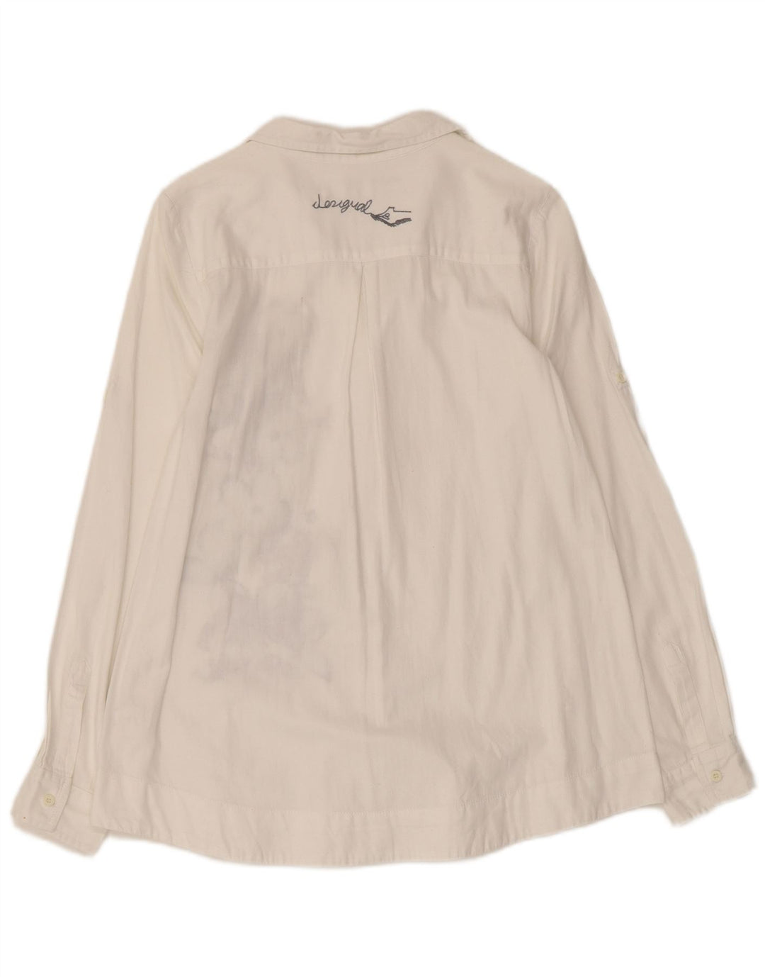 Cămașă cu grafică DESIGUAL pentru femei UK 10, bumbac, alb, floral, mic