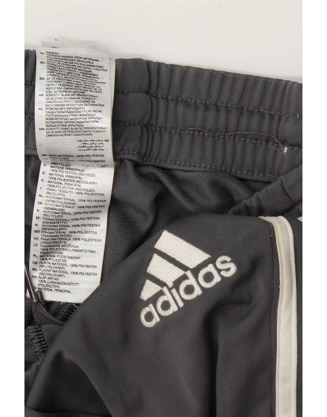 Pantaloni de trening pentru bărbați Adidas Pantaloni de jogging Gri mediu Poliester