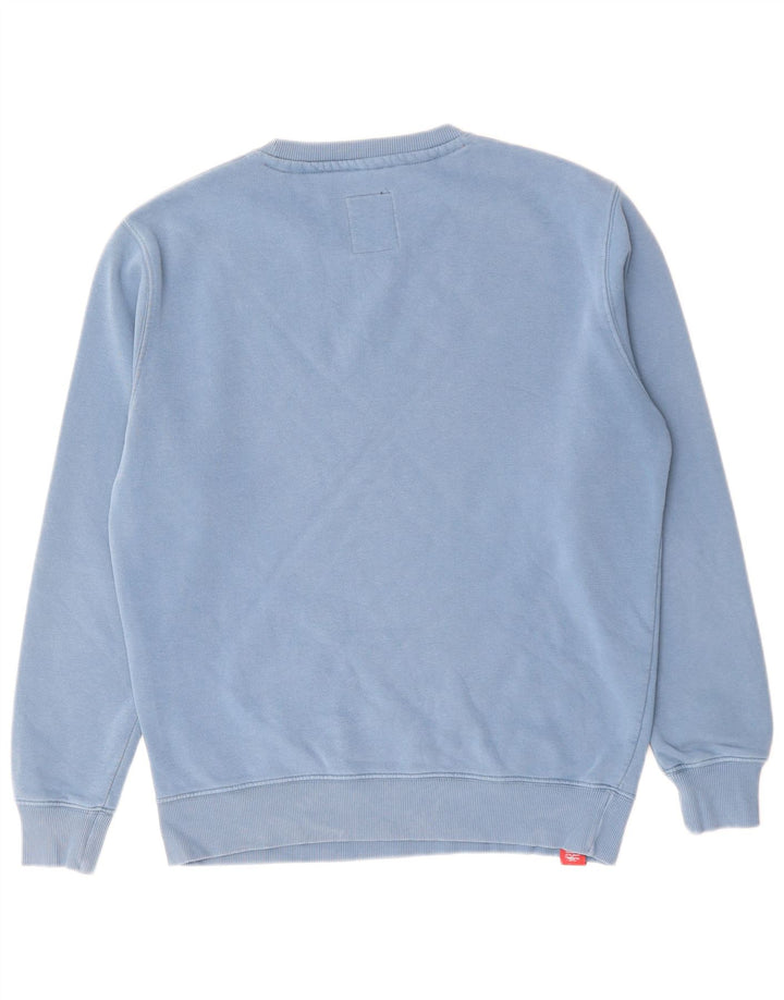 Hanorac grafic pentru bărbați Alpha Industries Pulover Bumbac albastru mediu