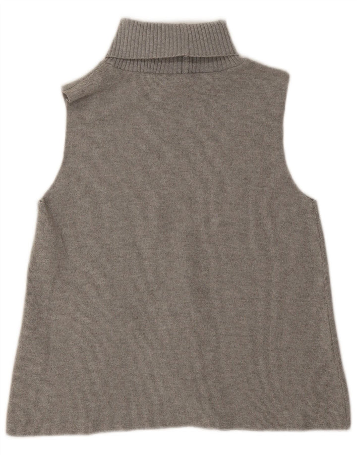 Top cu vestă cu gât rulat Zara pentru femei UK 14 Medium Gri Poliester