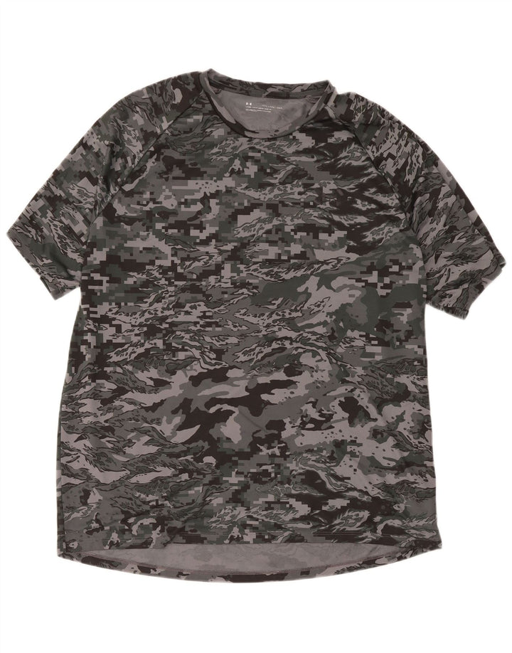 Tricou pentru bărbați Under Armour Top 2XL Gri poliester camuflaj
