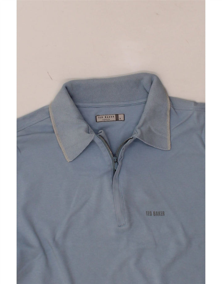 TED BAKER Mens Polo Shirt Size 5 XL Blue Cotton Vintage Ted Baker and Second-Hand Ted Baker from Messina Hembry 