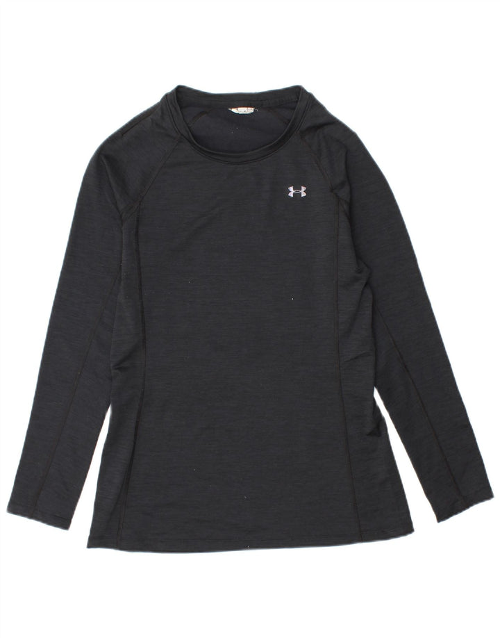 UNDER ARMOUR Top pentru femei cu mânecă lungă UK 12 Medium Negru