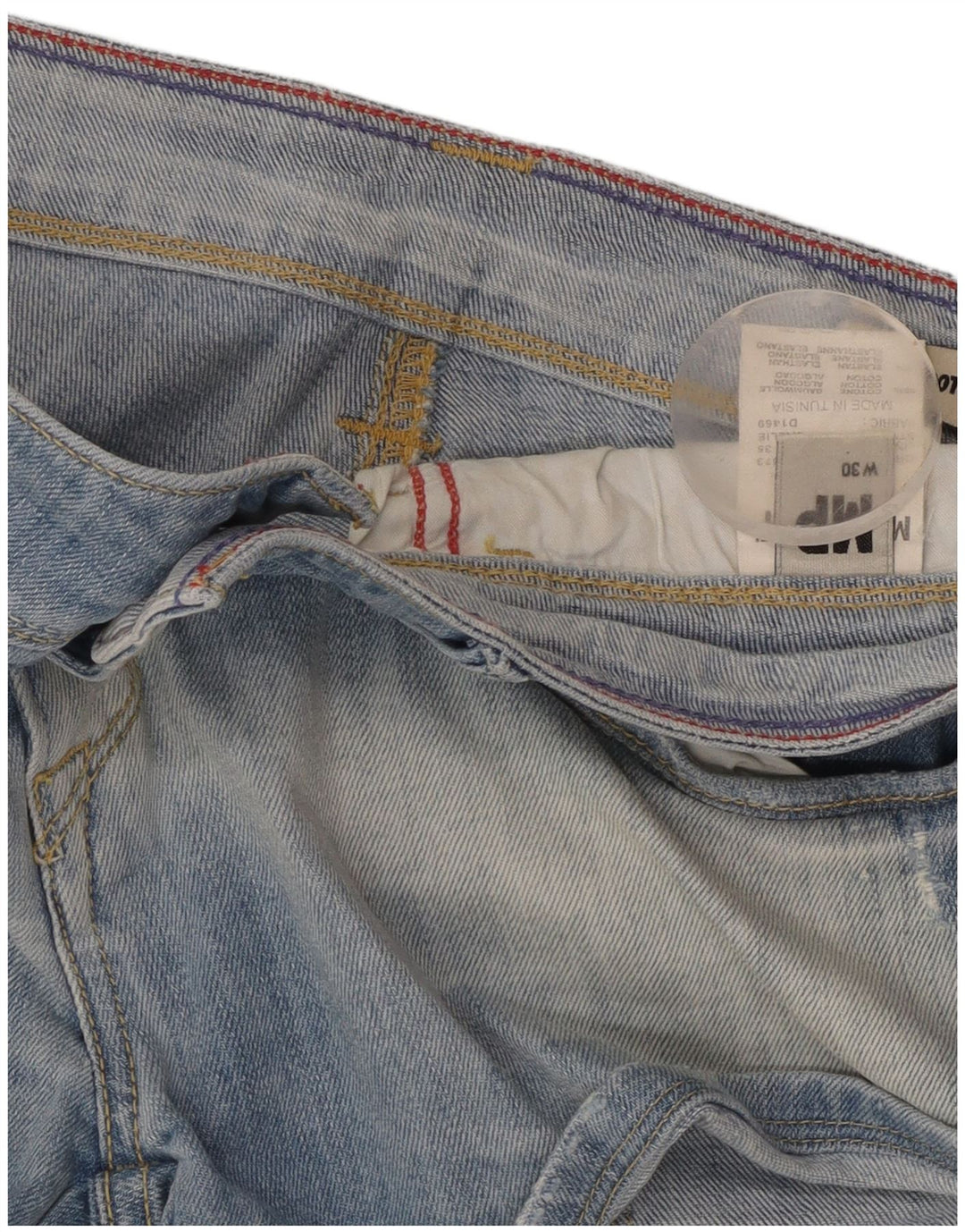 MELTIN' POT Pantaloni scurți din denim cu talie joasă pentru femei W30, bumbac albastru mediu