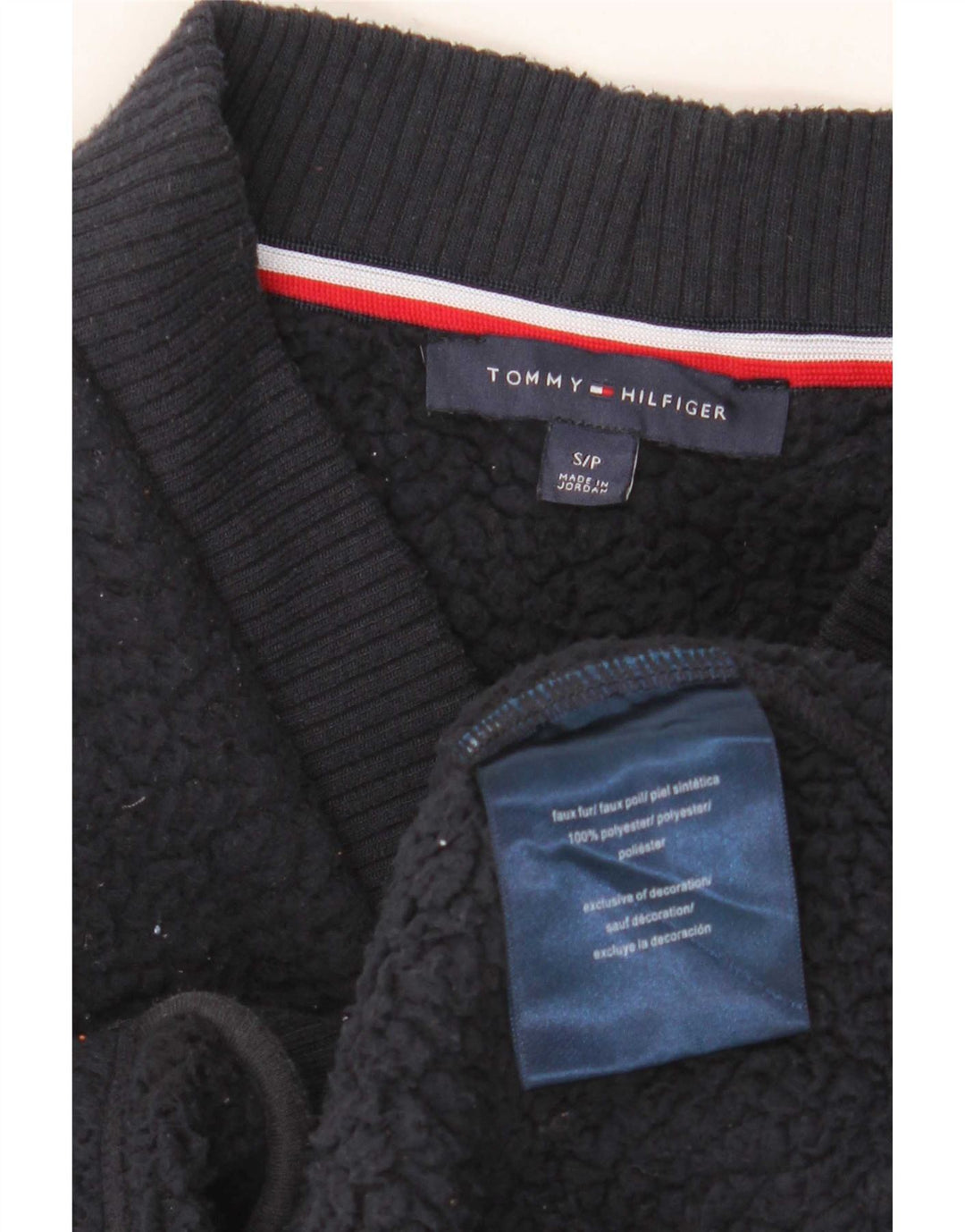 Jachetă fleece pentru femei Tommy Hilfiger UK 10 Small, bleumarin, poliester