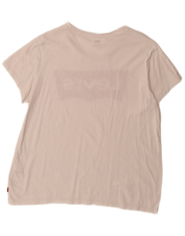 Tricou cu grafic Levi's pentru femei Top UK 18 XL Bumbac alb