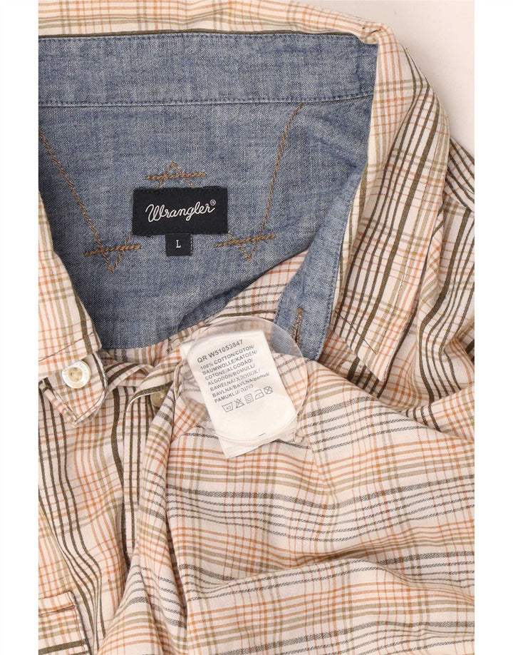 Cămașă cu mânecă scurtă pentru bărbați Wrangler, bumbac cu carouri multicolore