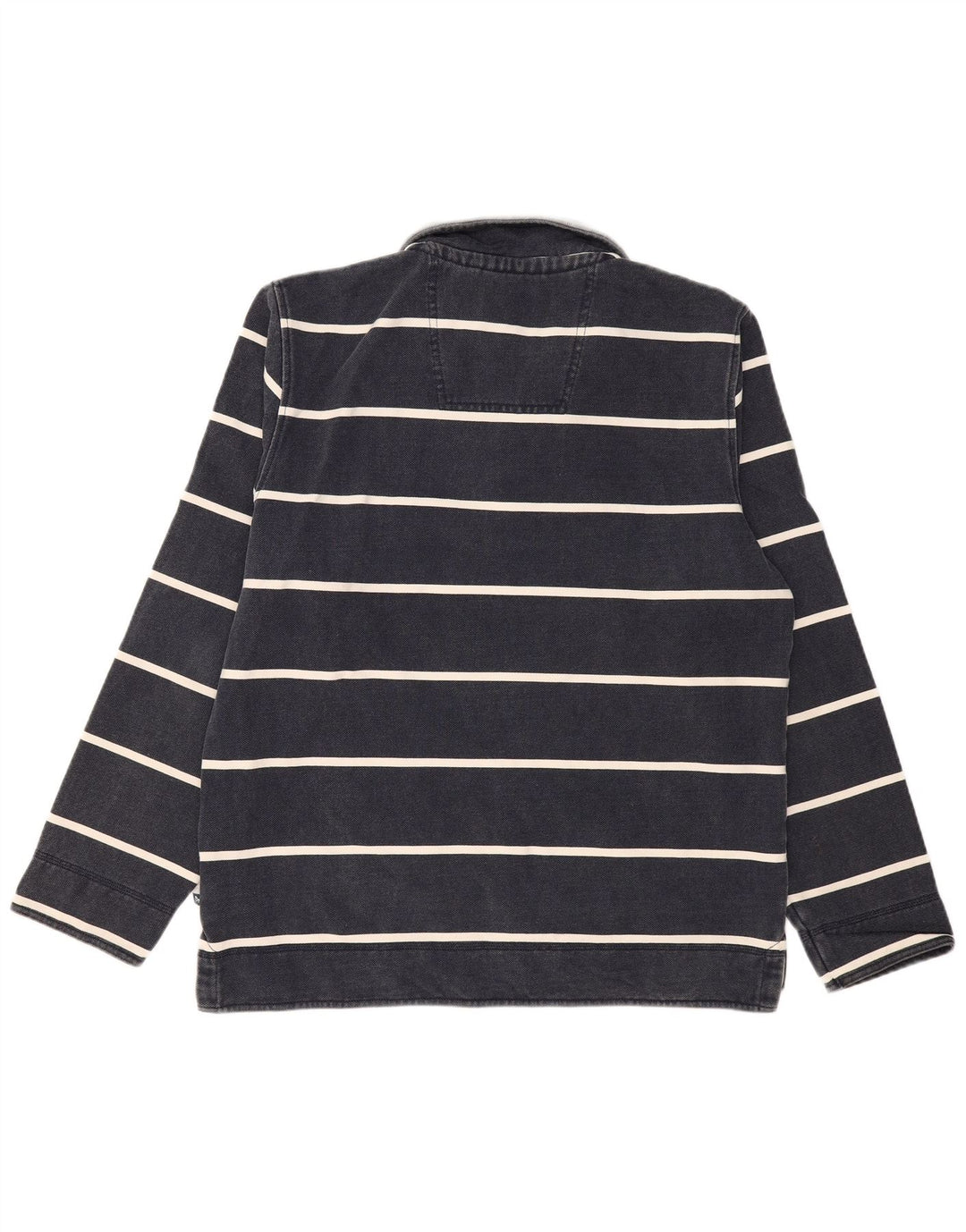 CREW CLOTHING Hanorac pentru bărbați, cu fermoar și gât. Pulover mare, bleumarin, în dungi