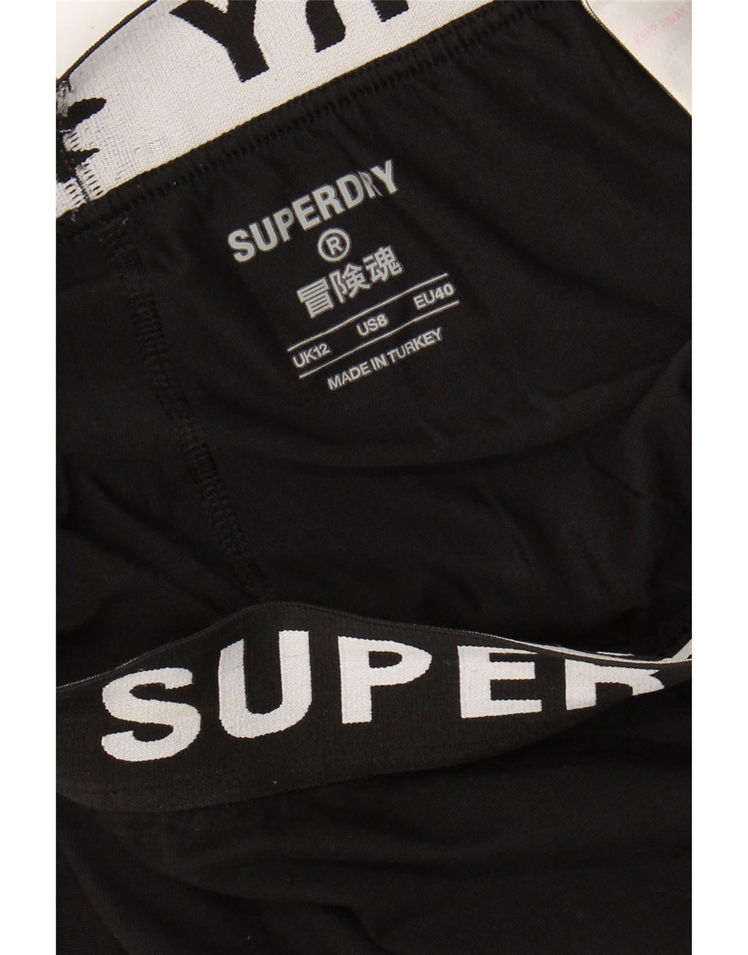 Leggings cu grafică pentru femei SUPERDRY UK 12 Medium Black