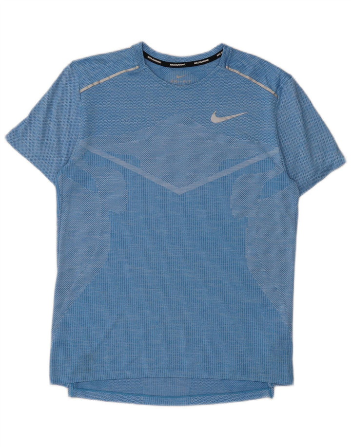 Tricou Nike Dri Fit pentru bărbați Top mic, albastru, poliester cu pete
