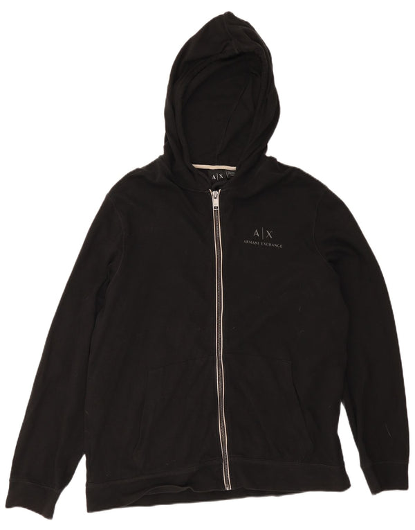 Pulover Armani Exchange pentru bărbați, cu fermoar, bumbac XL, negru