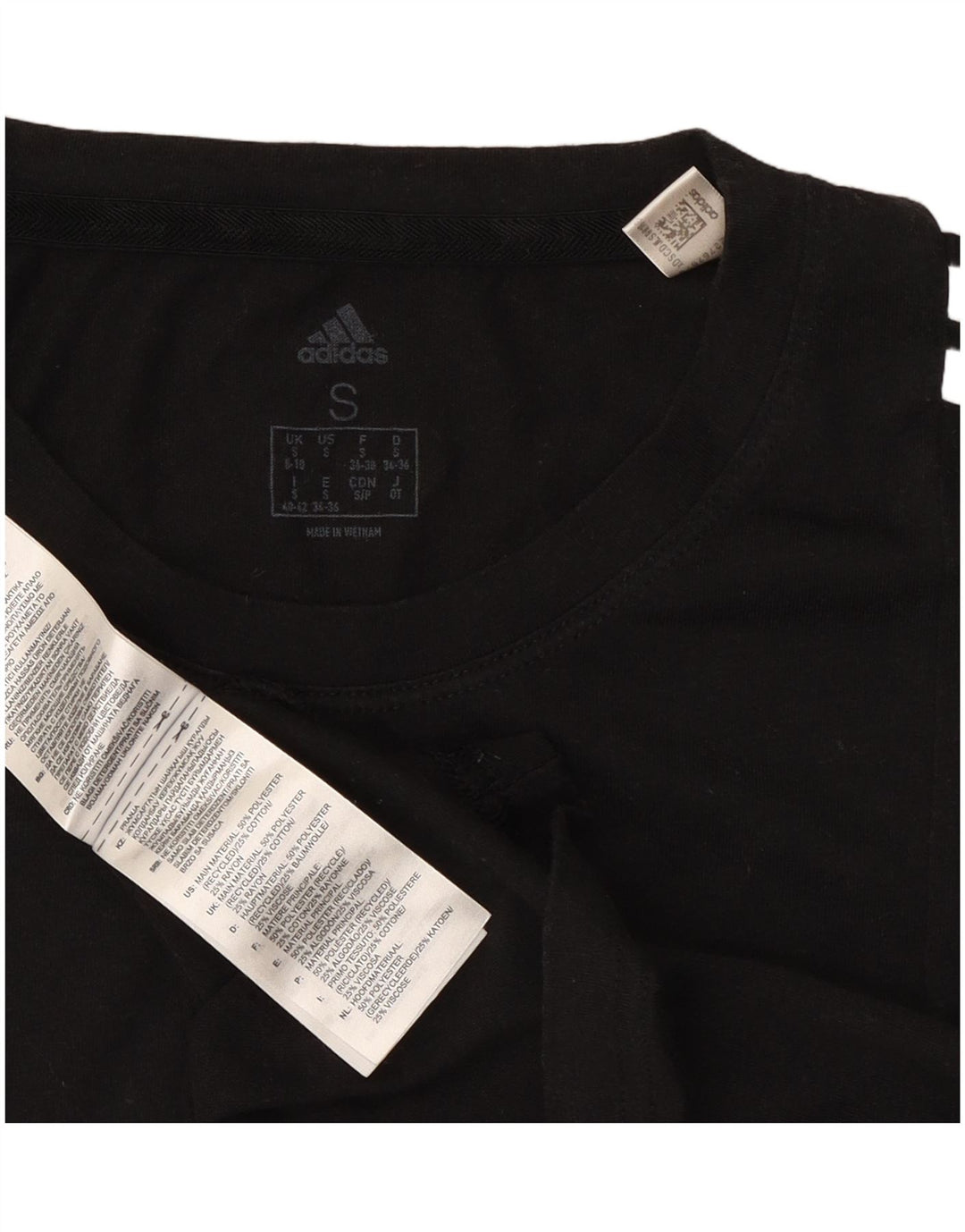 Tricou Adidas pentru femei Top UK 8/10 Small Negru Poliester